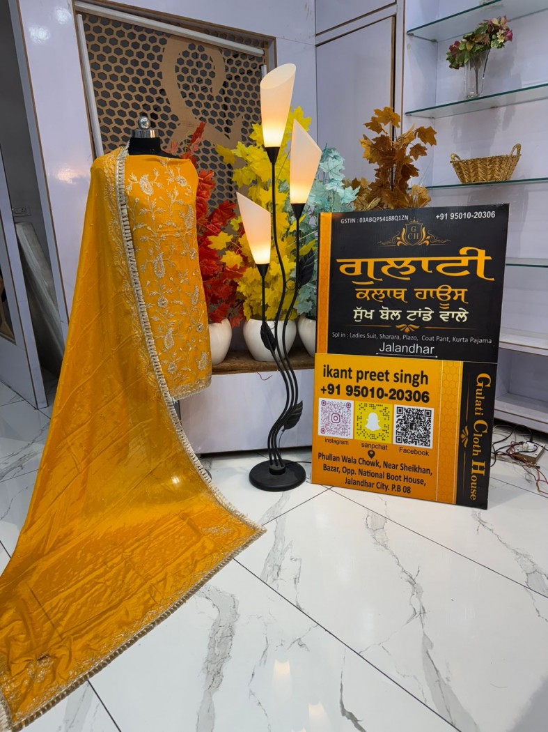 Crape fabric chinon. Duppata