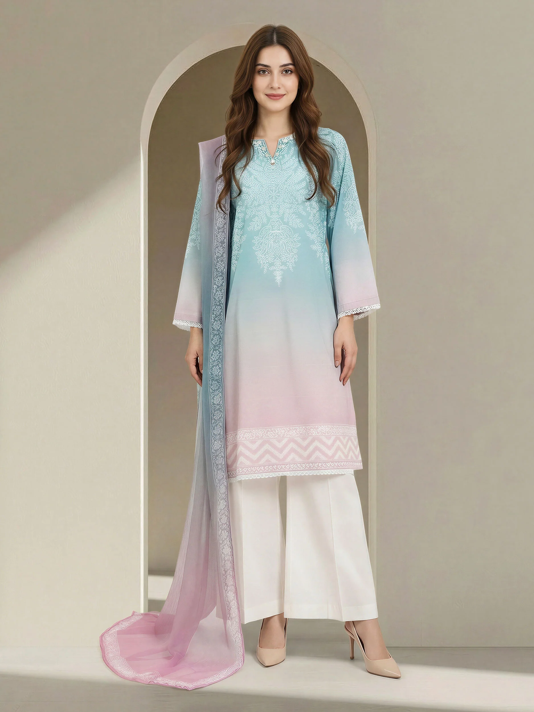 2 Piece Khaddar b